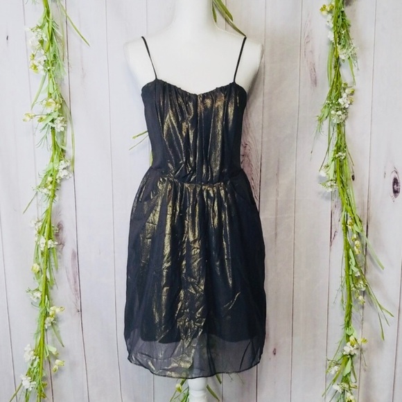 Walter Baker Dresses & Skirts - W118 Walter Baker sz M Gold Black Dress Cocktail